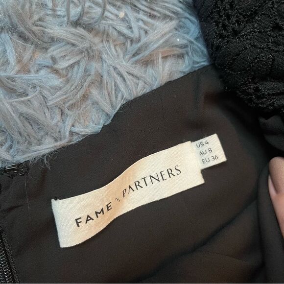 Free People Fame and Partners Womens Mini Black Dress Size 4 - Picture 3 of 5